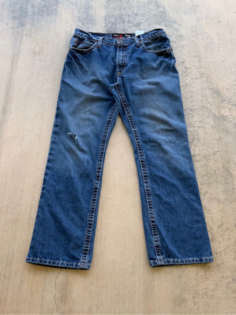 Ariat FR M4 bootcut Men's Blue Straight-Leg Denim Jeans 34x32